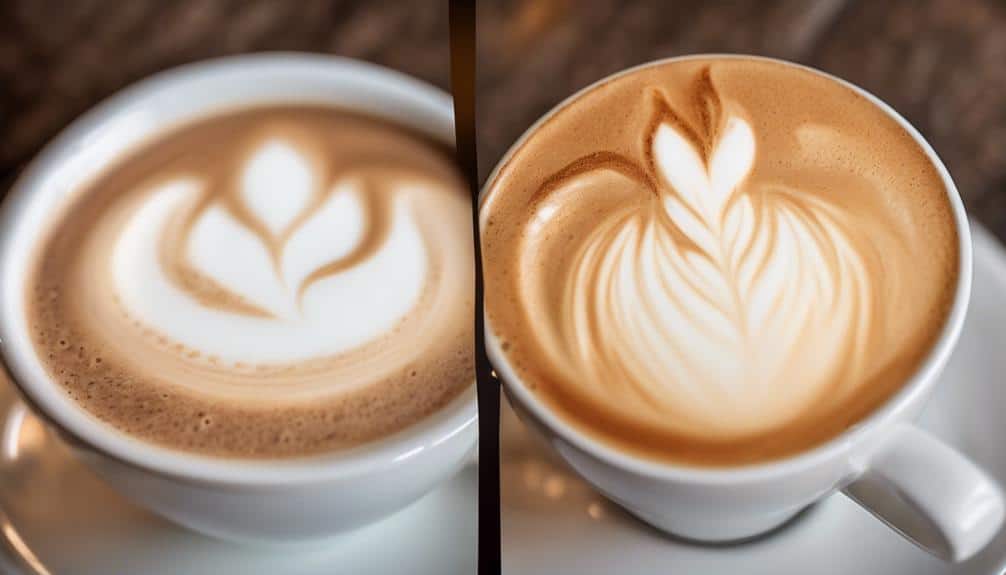 comparing latte and cappuccino