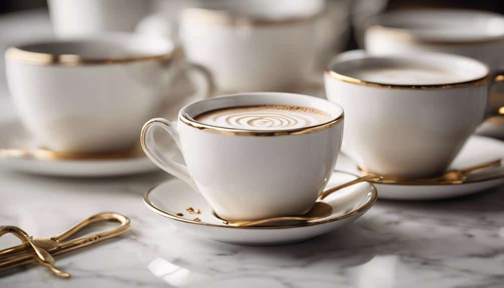 elegant cappuccino mugs set