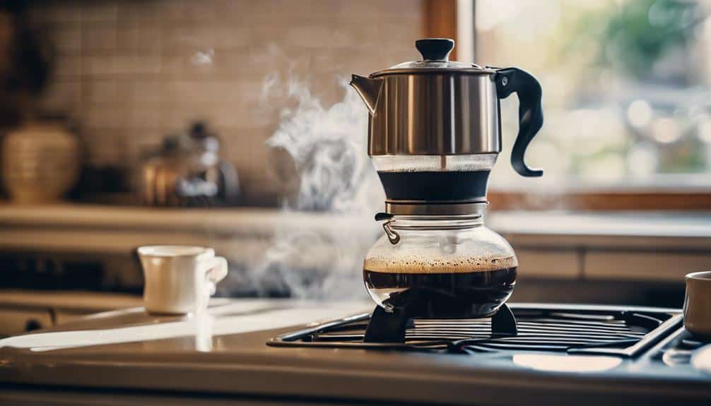 brewing coffee with percolator