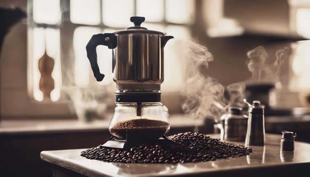 brewing coffee with percolator