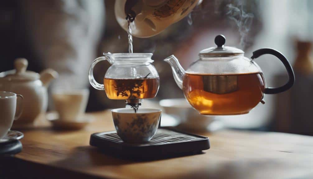 brewing tea with kettle