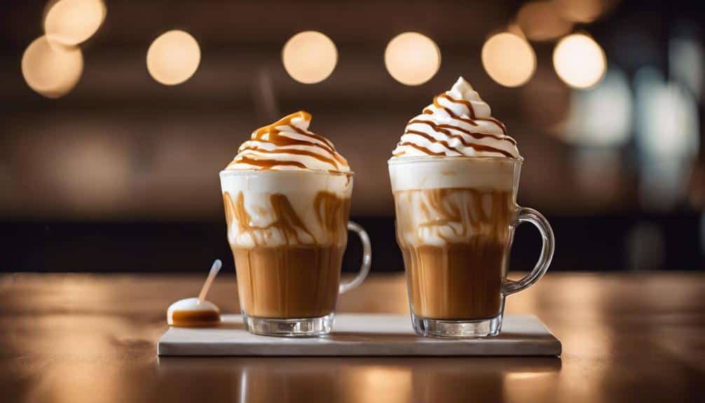 delicious caramel drinks selection