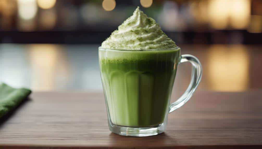 matcha latte with foam