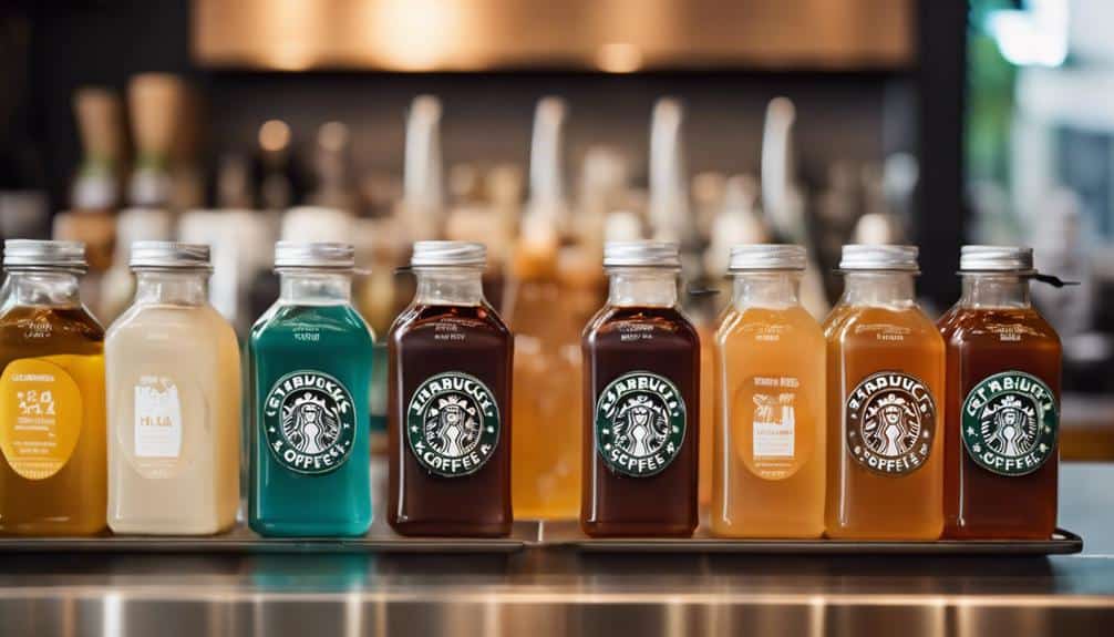 starbucks unique syrup selection